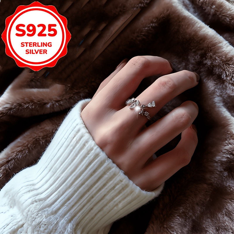 Women's Adjustable Wreath Index Finger Ring — Romantic Butterfly Design